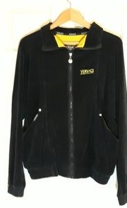 Versace Suade Zip-up Track Suit Pull-over Sweater